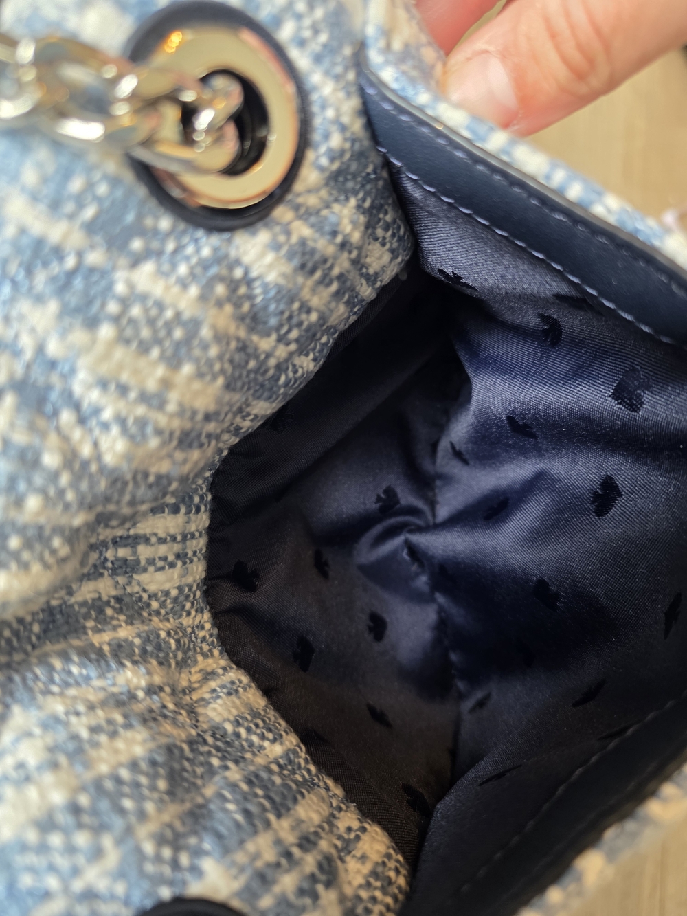 Kate Spade Natalia Denim Tweed Flap Bag - Picture 8 of 10